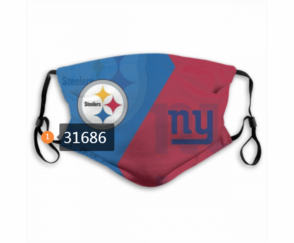 2020 NFL Pittsburgh Steelers 26033 Dust mask with filter->nfl dust mask->Sports Accessory